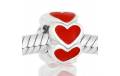 ABALORIOS CORAZONES CON ESMALTE ROJO 2 PAP568