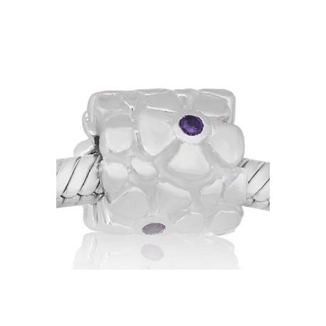 ABALORIO FLORES PIEDRAS MORADAS PAP591