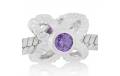 ABALORIO FLOR PIEDRA MORADA PAP650a