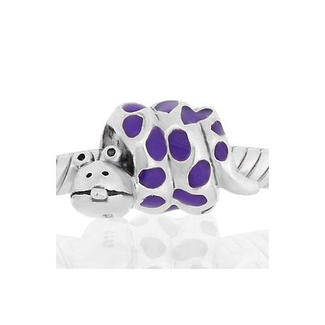 ABALORIO ESMALTE SERPIENTE MORADA PAP660