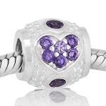 ABALORIO REDONDO CORAZON PIEDRAS MALVA PAP300a