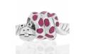 ABALORIO ESMALTE SERPIENTE ROSA PAP660