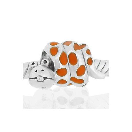 ABALORIO ESMALTE SERPIENTE NARANJA PAP660