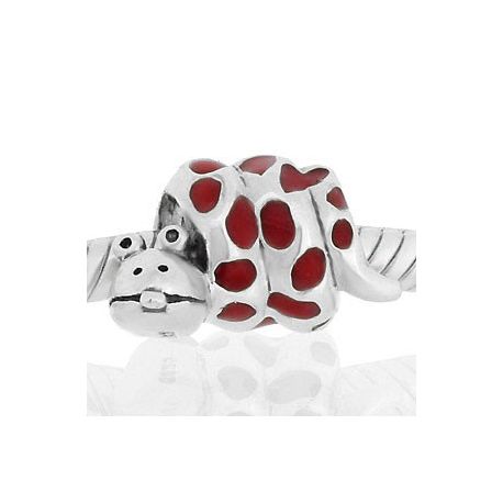 ABALORIO ESMALTE SERPIENTE MARRON PAP660