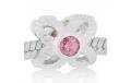 ABALORIO FLOR PIEDRA ROSA PAP650b