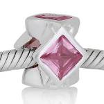 ABALORIO PIEDAS CUADRADAS ROSA PAP433b