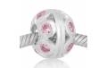 ABALORIO REDONDO PIEDRAS ROSA PAP628b