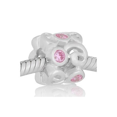 ABALORIO PIEDRAS ROSA PAP258b