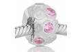 ABALORIO ESPIRALAS CON PIEDRAS ROSA PAP98b