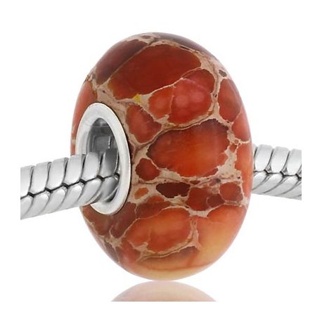 ABALORIO PIEDRA NATURAL NARANJA PAP728