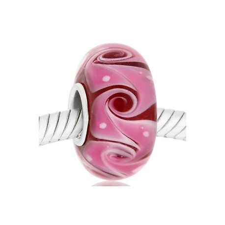 ABALORIO CRISTAL DE MURANO ROSA MUP015