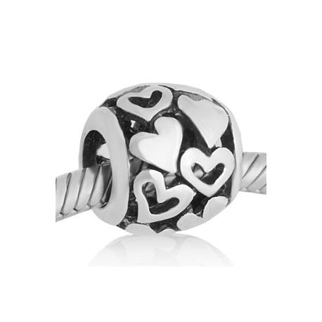 ABALORIO REDONDO CORAZONES PAP739