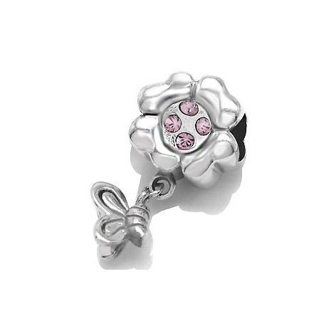 ABALORIOS FLOR PIEDRAS ROSA Y MARIPOSA PAP350-rosa