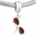 ABALORIOS COLGANTE GAFAS CON AMBAR PAP567