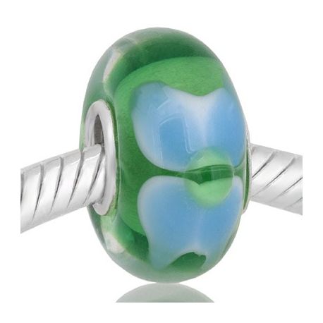 Cristal de Murano verde flor