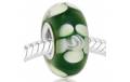 Cristal de Murano flore fondo verde