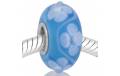 Cristal DE Murano azul con flore