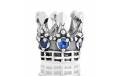 ABALORIOS corona con piedras azules