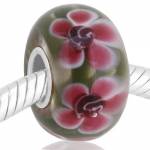 Cristal de Murano con flores rosa