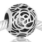 Abalorio redondo labrado