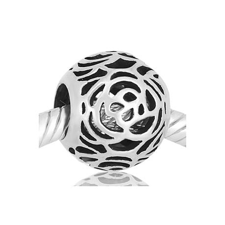 Abalorio redondo labrado