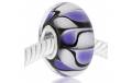 CRISTAL de MURANO negro morado y blanco