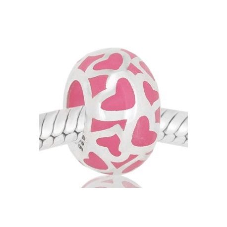 CORAZONES con esmalte rosa