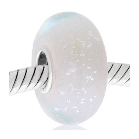 Cristal de Murano blanco y rosa