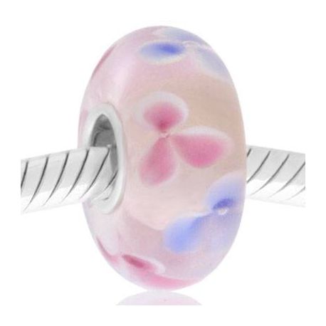 Cristal de Murano azul y rosa