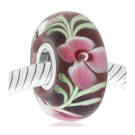 Murano marron flores MUP057