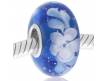 murano flor blanca fondo azul 