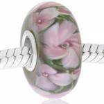 cristal de murano flores rosas grandes