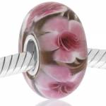 crisal de murano rosa y marron