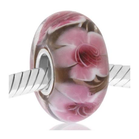 crisal de murano rosa y marron
