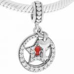 colgante estrella y llave con piedras