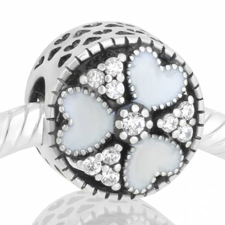 Compra Al Mejor Precio Abalorios Flores Con Piedras Fucsias Compatibles Con Pulseras Pandora Chamilia Etc