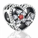 Abalorio piedras y corazon
