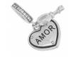 colgante corazon y llave amor