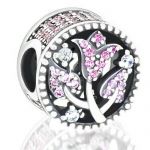 Abalorio rosa con piedras