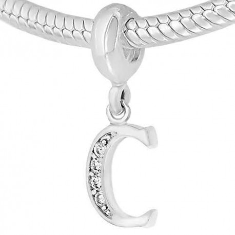 *Colgante Letra "C" con piedras