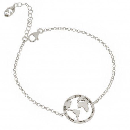 Pulsera de plata luna