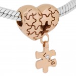 Abalorio puzle de enamorados oro rosa