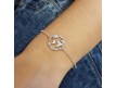 Pulsera de plata bola del mundo