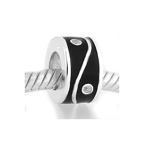 ABALORIOS CON ESMALTE NEGRO PAP192