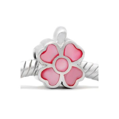 ABALORIOS TREBOL DE LA SUERTE NACAR ROSA PAP157