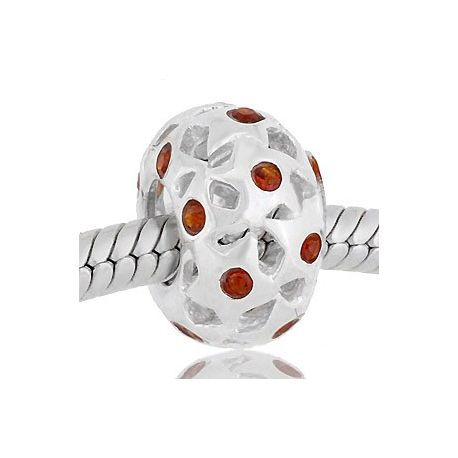 ABALORIOS ESTRELLAS CON PIEDRAS ROJAS PAP306