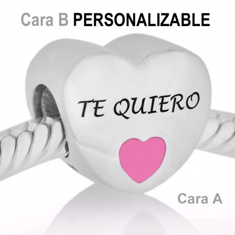 Corazon te quiero esmalte rosa