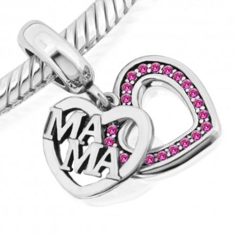 Cristal de Murano rosa con lineas