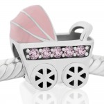 Coche de bebe rosa esmalte