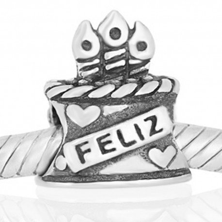 Abalorio tarta feliz cumple